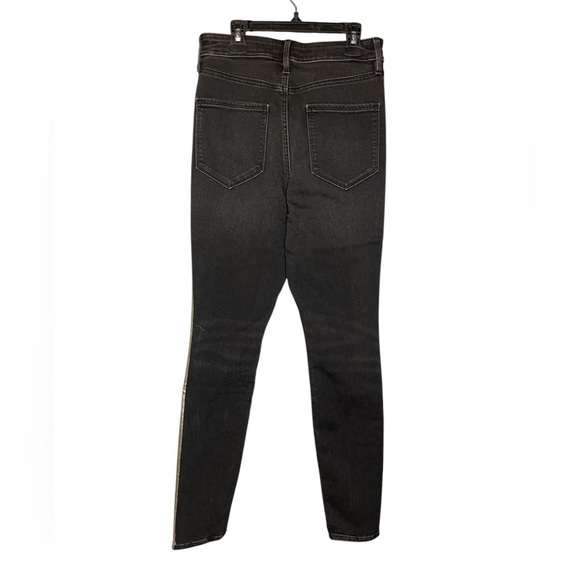 Athleta Carbon Black Sculptek Jeans Skinny Metallic Denim Sz 6 Stretch Fitted - Picture 3 of 13